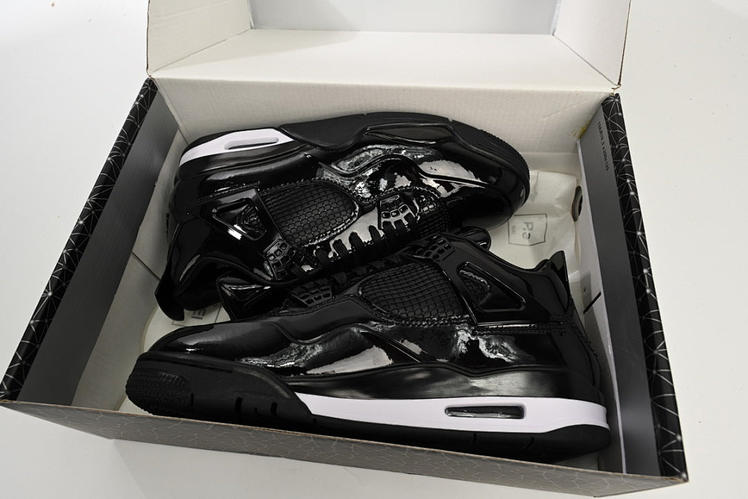 Air Jordan 4 Retro Powder Patent Leather Basketball Shoes Black