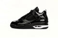 Air Jordan 4 Retro Powder Patent Leather Basketball Shoes Black