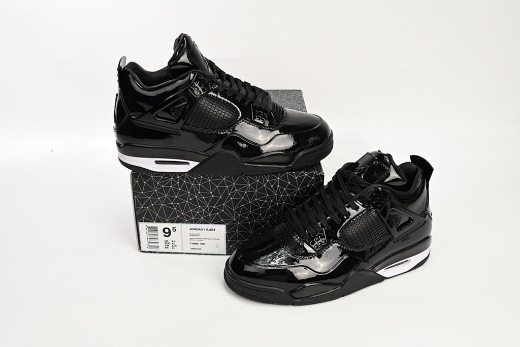 Air Jordan 4 Retro Powder Patent Leather Basketball Shoes Black