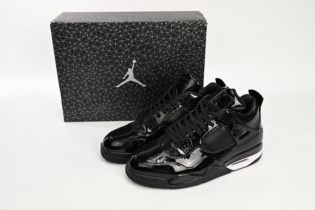 Air Jordan 4 Retro Powder Patent Leather Basketball Shoes Black