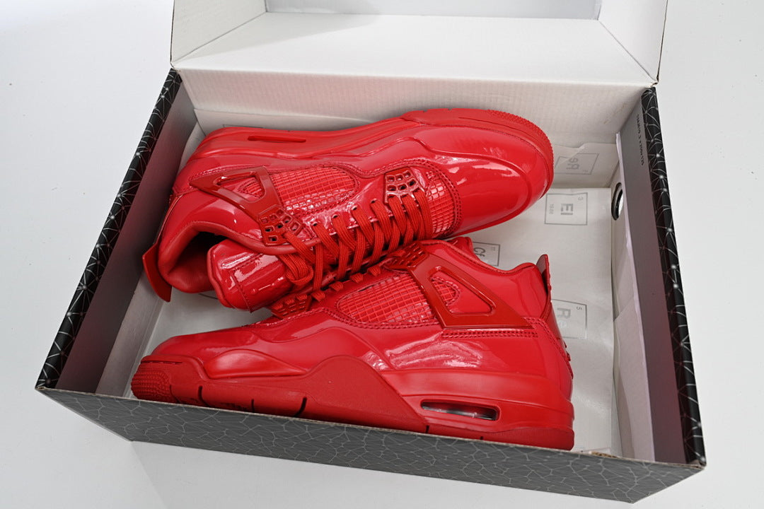 Air Jordan 4 Retro Red Lacquer Leather Basketball Shoes
