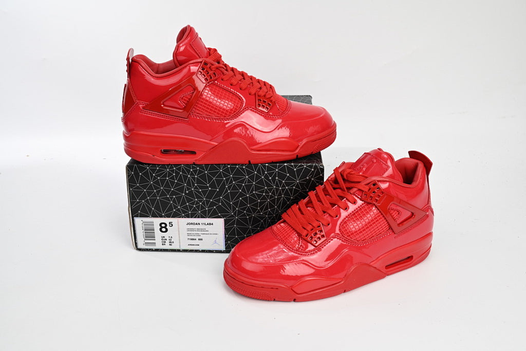 Air Jordan 4 Retro Red Lacquer Leather Basketball Shoes