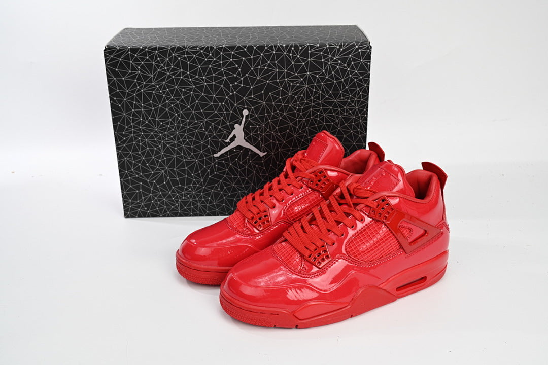 Air Jordan 4 Retro Red Lacquer Leather Basketball Shoes