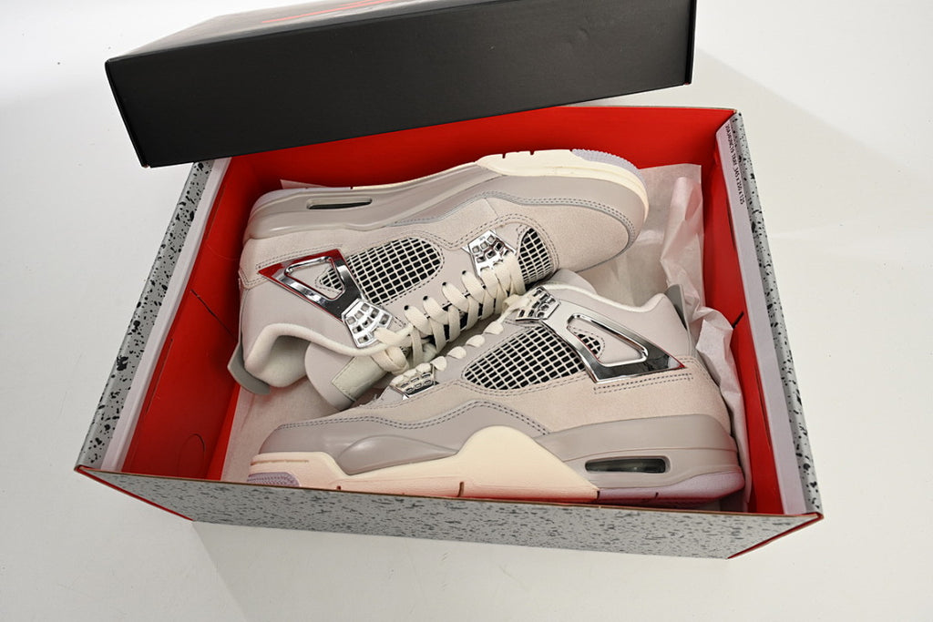 Air Jordan 4 WMNS “Frozen Moments” Basketball Shoes Grey