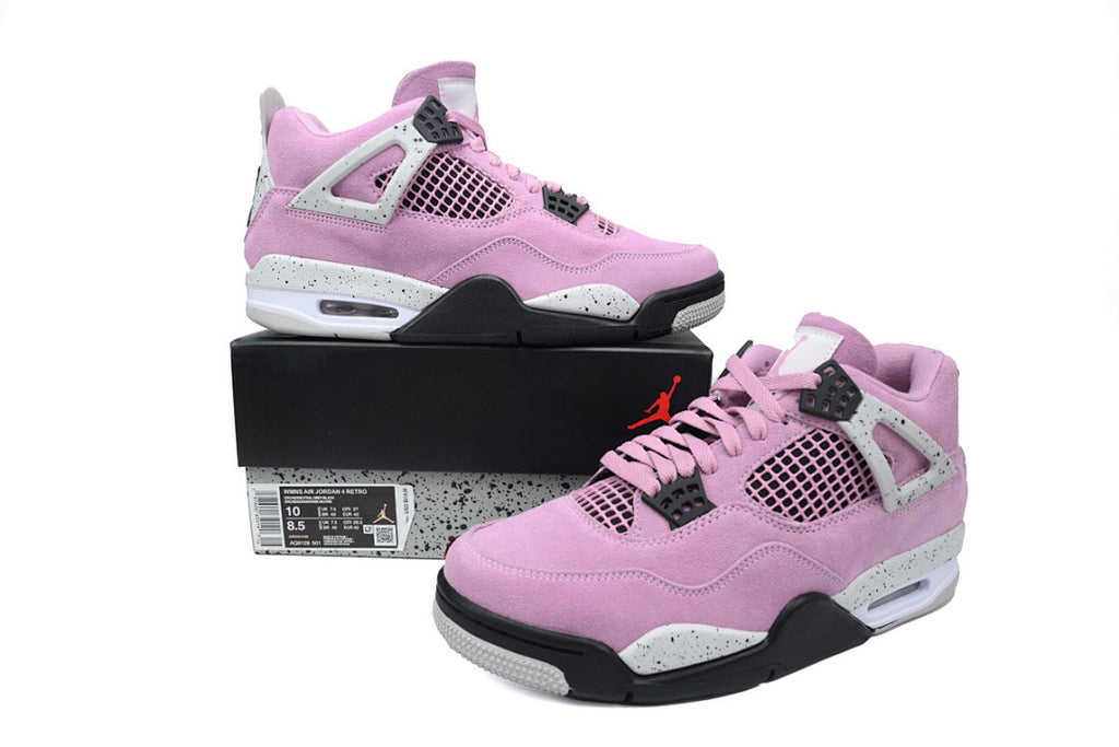 Air Jordan 4 Retro 'Orchid' Basketball Shoes Pink Black
