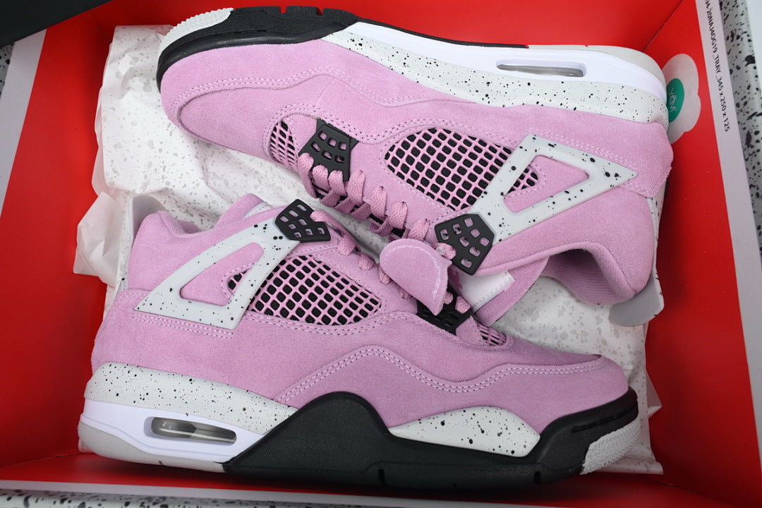 Air Jordan 4 Retro 'Orchid' Basketball Shoes Pink Black