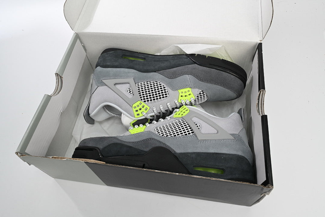 Air Jordan 4 SE “Neon” Basketball Shoes Grey