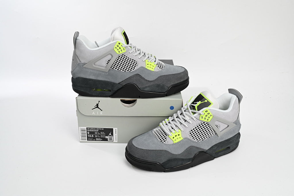 Air Jordan 4 SE “Neon” Basketball Shoes Grey