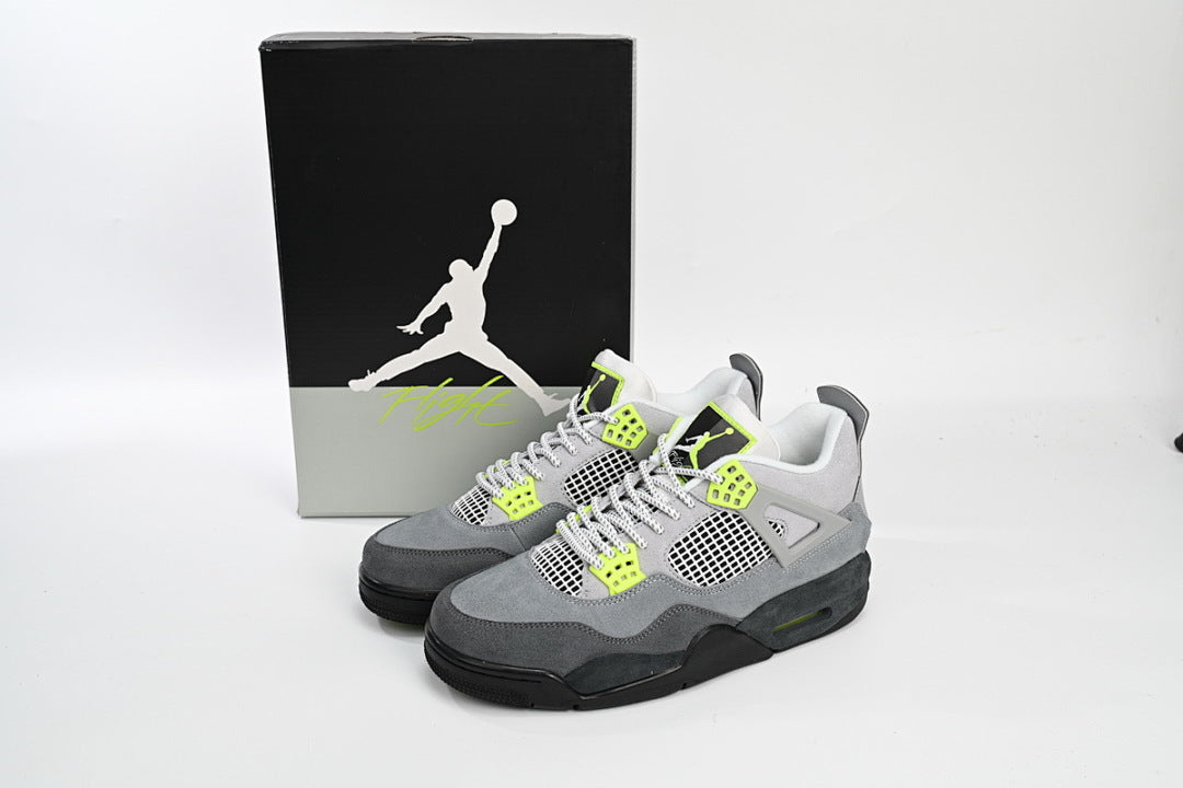 Air Jordan 4 SE “Neon” Basketball Shoes Grey