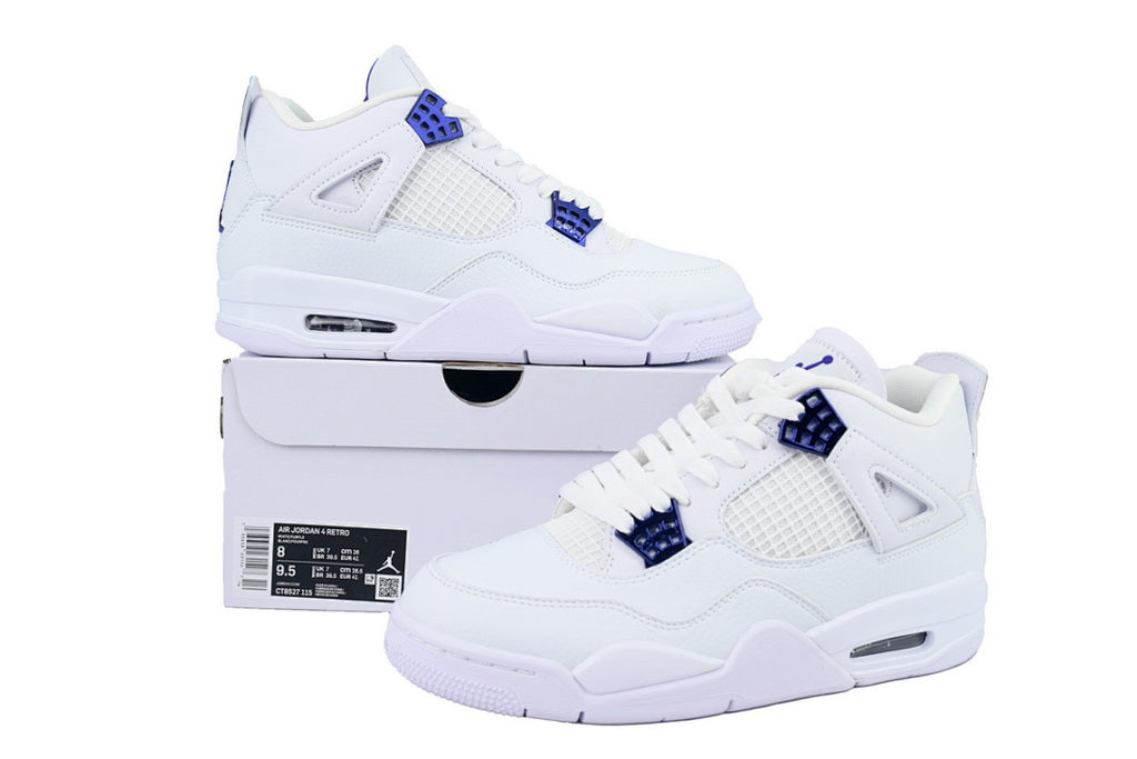 Air Jordan 4 Retro Purple Metallic Basketball Shoes