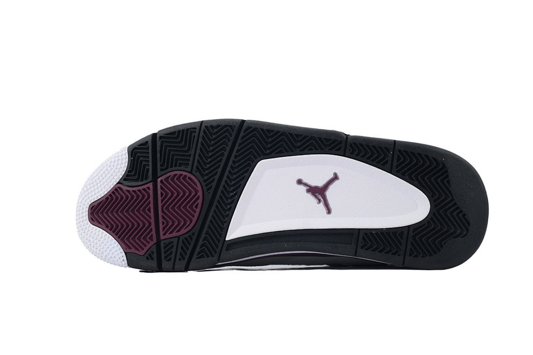 Air Jordan 4 Retro PSG Paris Basketball Shoes White Purple