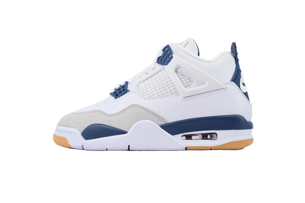 SB x Air Jordan 4 Retro SP Basketball Shoes White Navy Size US7-US12