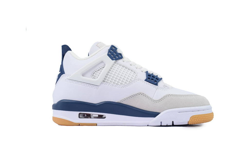 SB x Air Jordan 4 Retro SP Basketball Shoes White Navy Size US7-US12