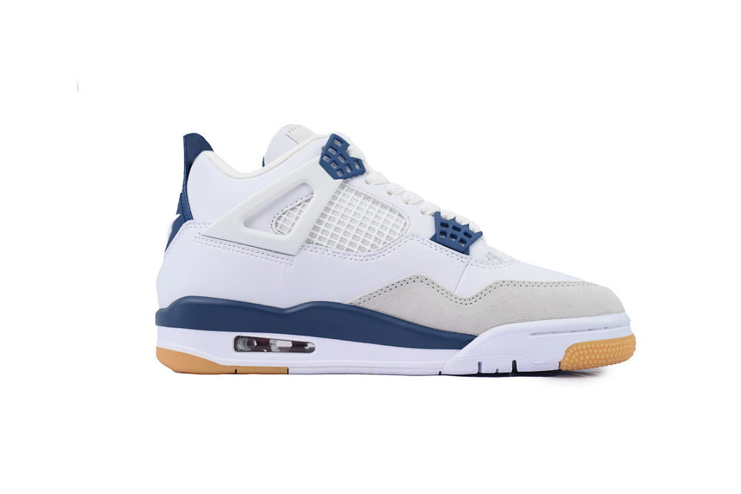 SB x Air Jordan 4 Retro SP Basketball Shoes White Navy Size US7-US12