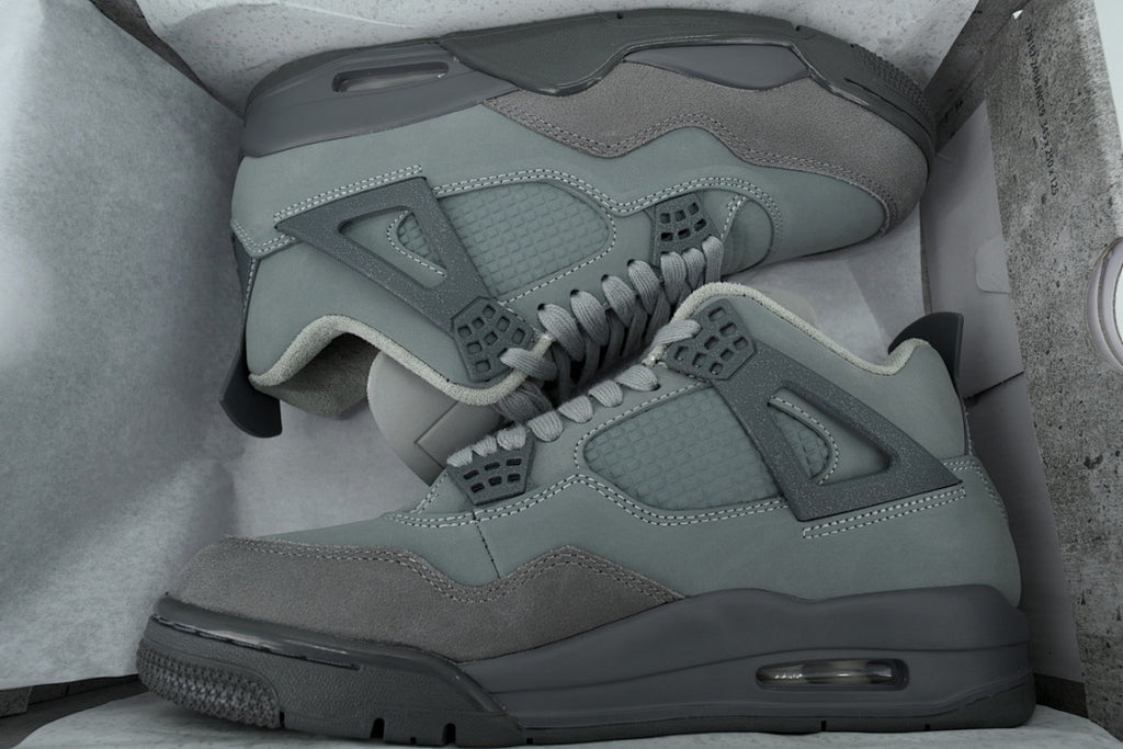 Air Jordan 4 Retro SE 'Wet Cement' Basketball Shoes Grey
