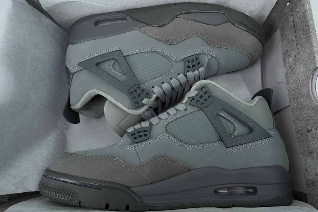 Air Jordan 4 Retro SE 'Wet Cement' Basketball Shoes Grey