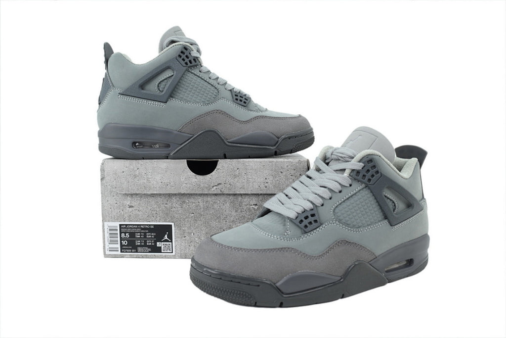 Air Jordan 4 Retro SE 'Wet Cement' Basketball Shoes Grey