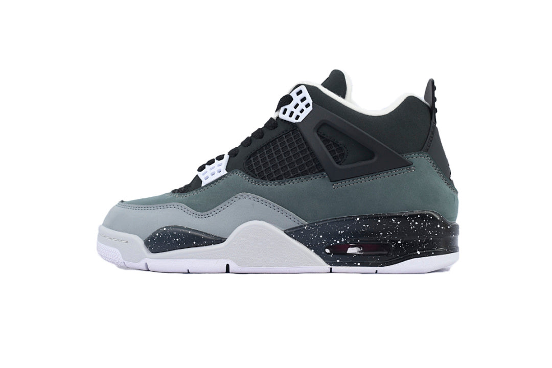 Air Jordan Retro 4 “Fear” Basketball Shoes Black Grey