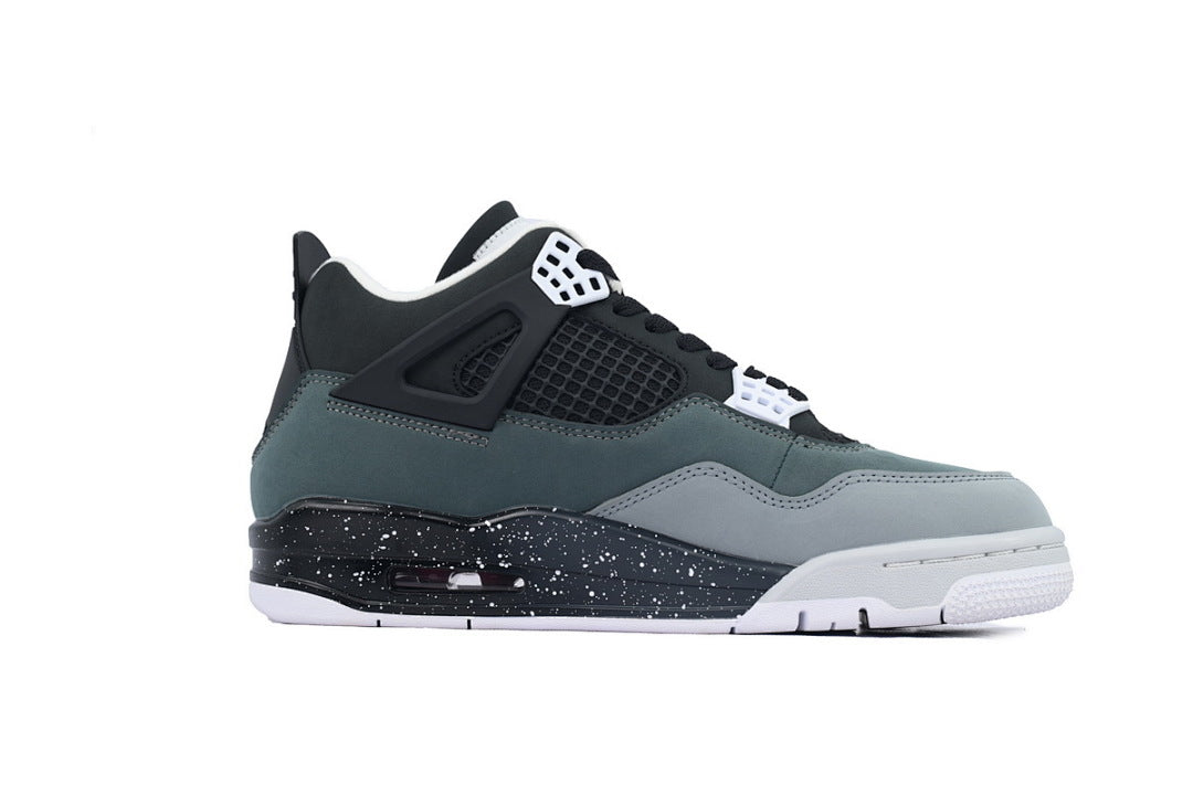 Air Jordan Retro 4 “Fear” Basketball Shoes Black Grey
