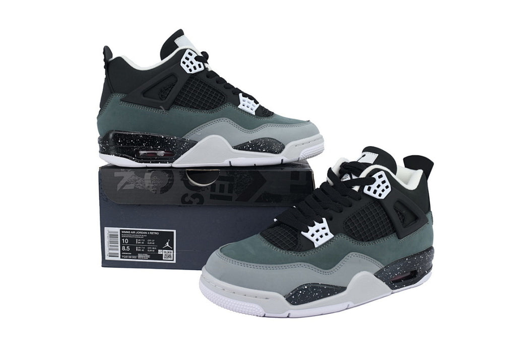 Air Jordan Retro 4 “Fear” Basketball Shoes Black Grey