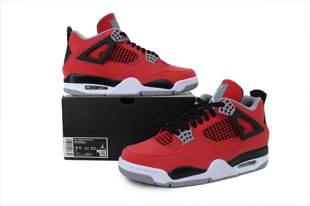 Air Jordan 4 Retro 'Toro Bravo' Basketball Shoes Red