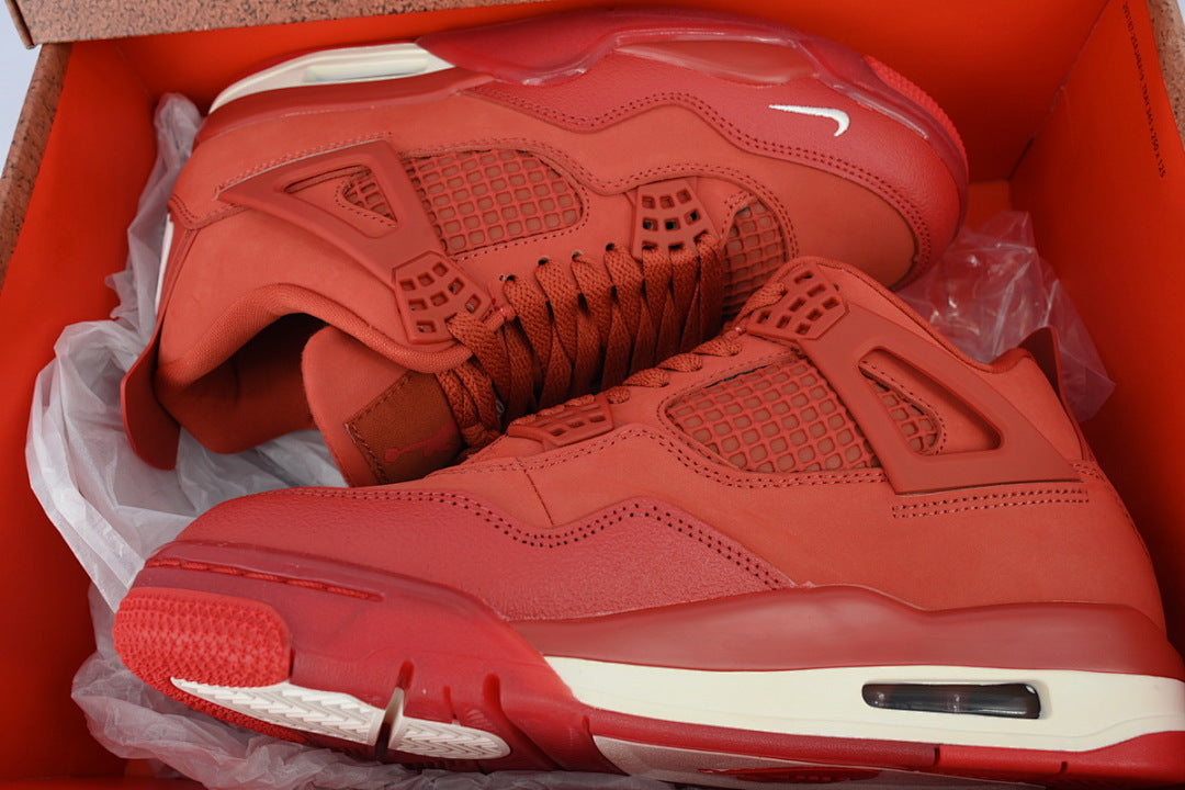 Nigel Sylvester x Air Jordan 4 Retro Basketball Shoes Red