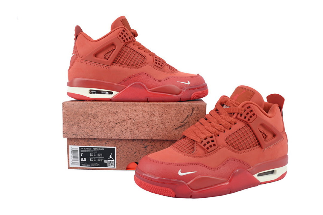 Nigel Sylvester x Air Jordan 4 Retro Basketball Shoes Red