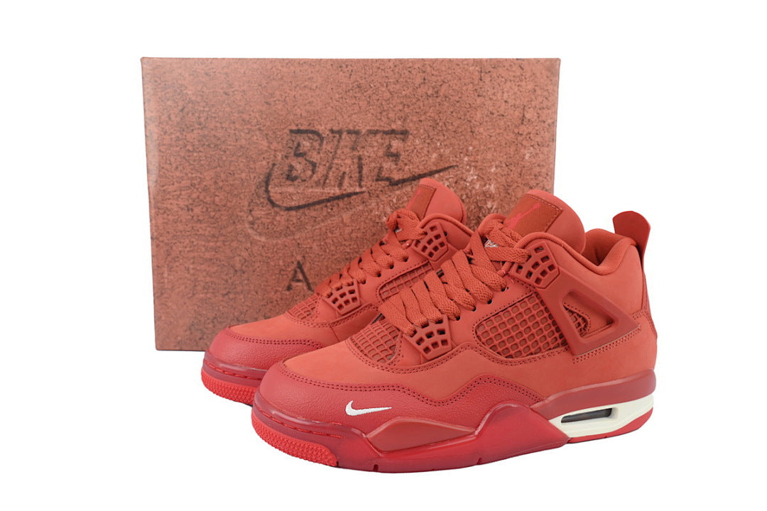 Nigel Sylvester x Air Jordan 4 Retro Basketball Shoes Red