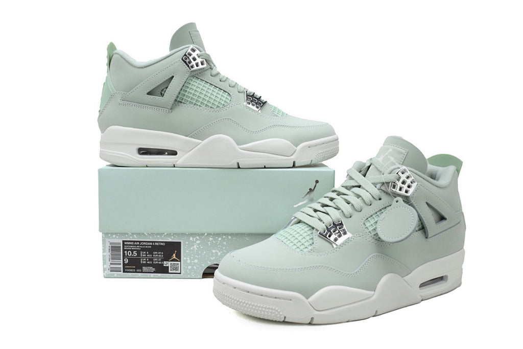 Air Jordan 4 Retro 'Seafoam Sail' Calaite Basketball Shoes Light Green