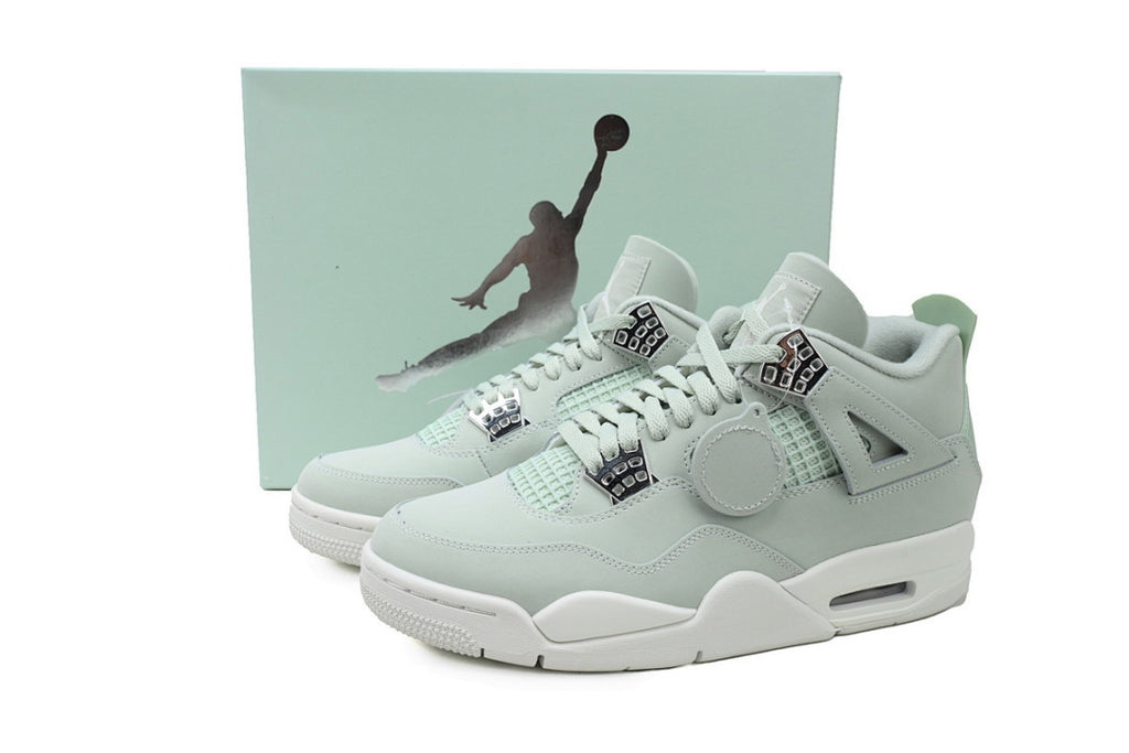 Air Jordan 4 Retro 'Seafoam Sail' Calaite Basketball Shoes Light Green