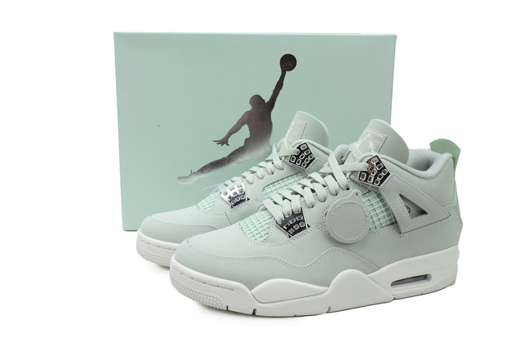 Air Jordan 4 Retro 'Seafoam Sail' Calaite Basketball Shoes Light Green