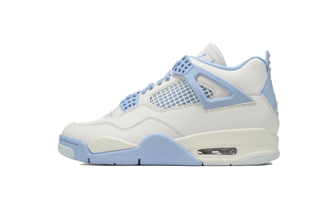 Air Jordan 4 Retro 'Forget Me Not' Basketball Shoes White Blue