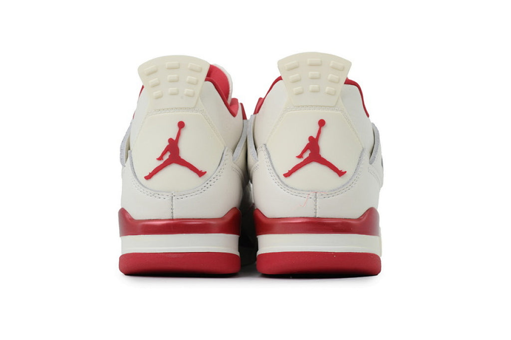 Air Jordan 4 Retro Valentine's Day Basketball Shoes Beige Red