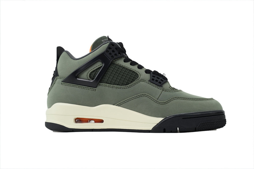 Undefeated x Air Jordan 4 Retro Basketball Shoes Army Green