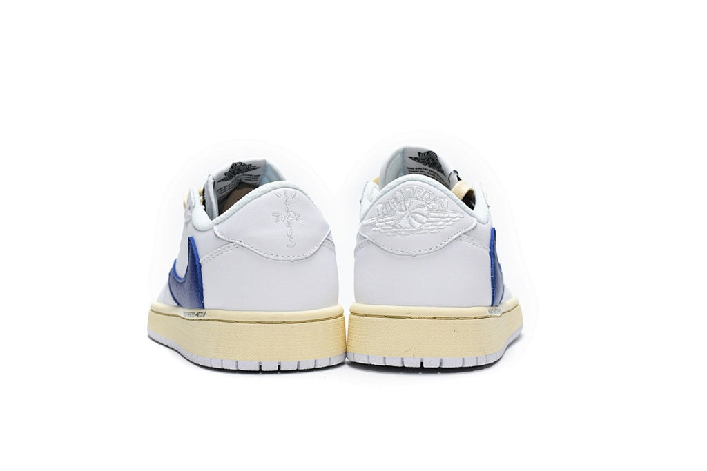 Travis Scott x Air Jordan 1 Low White Blue Sneakers