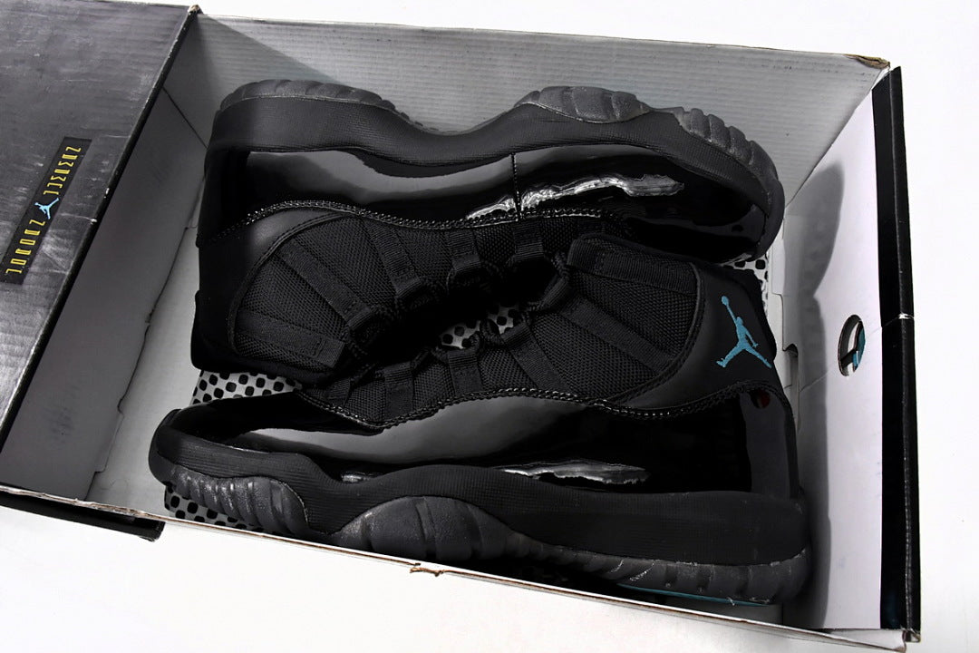 Air Jordan 11 Retro Gamma Blue High-Top Basketball Sneakers Black