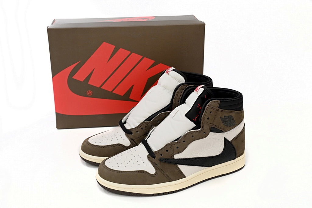 Travis Scott x Air Jordan 1 High Sneakers Black Brown
