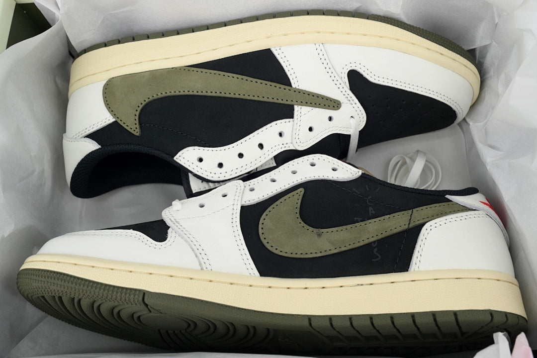 Air Jordan 1 Low OG WMNS “Olive”Black Green Olive Basketball Sneakers Black Green