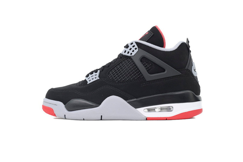 Air Jordan 4 Retro Basketball Shoes Black Red