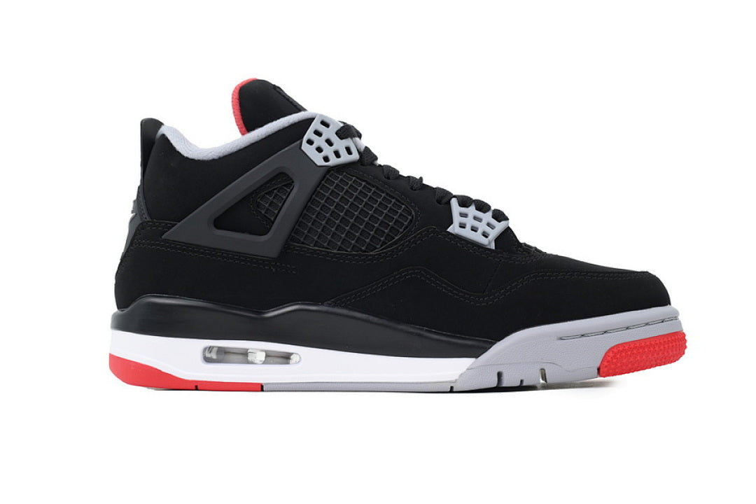 Air Jordan 4 Retro Basketball Shoes Black Red