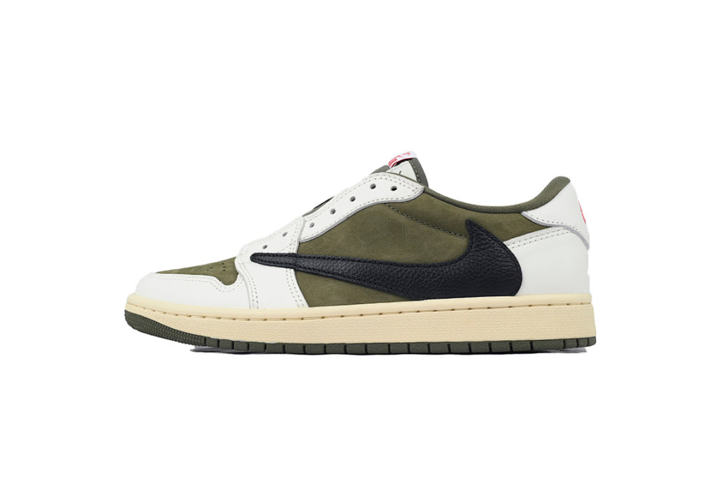Travis Scott x Air Jordan 1 Retro Low Men Basketball Shoes beige Green Size US 4-US 12