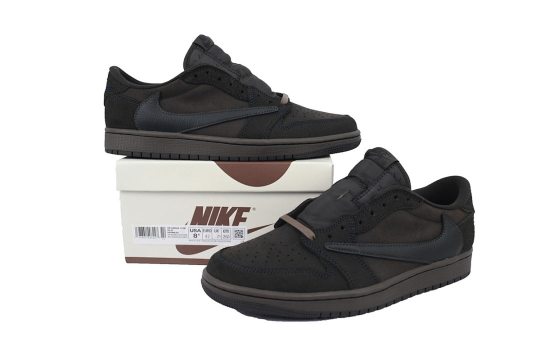 Travis Scott x Air Jordan 1 Retro Low OG SP "Velvet Brown" Men Basketball Shoes