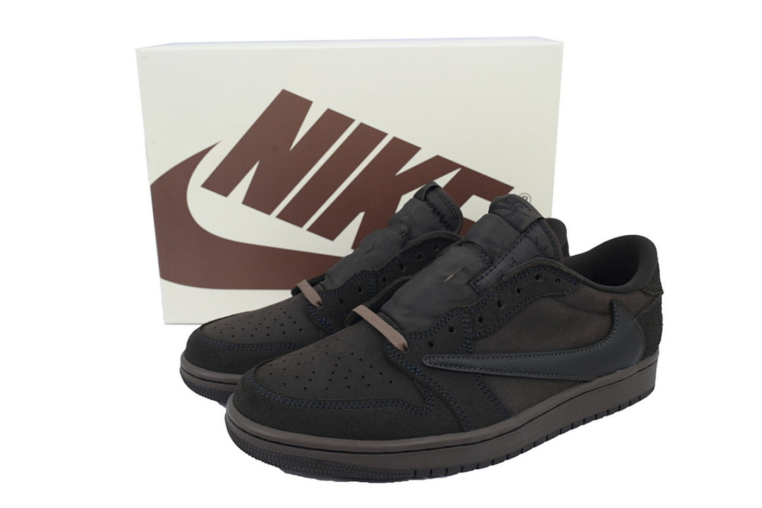 Travis Scott x Air Jordan 1 Retro Low OG SP "Velvet Brown" Men Basketball Shoes