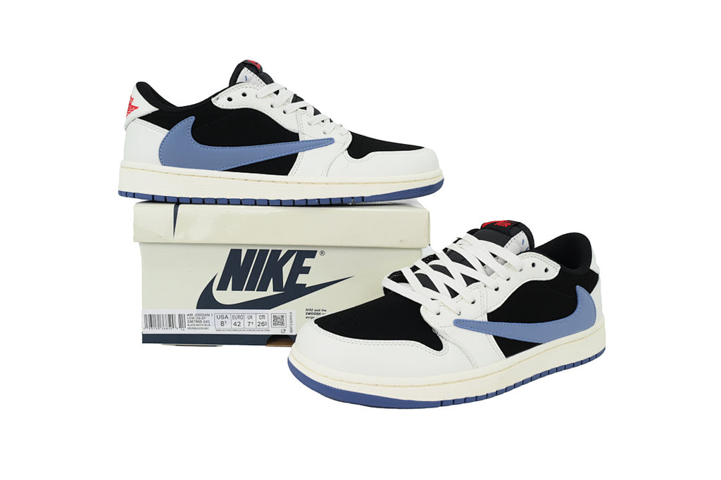 Travis Scott x Air Jordan 1 Low Hooked Black Jade Sneakers