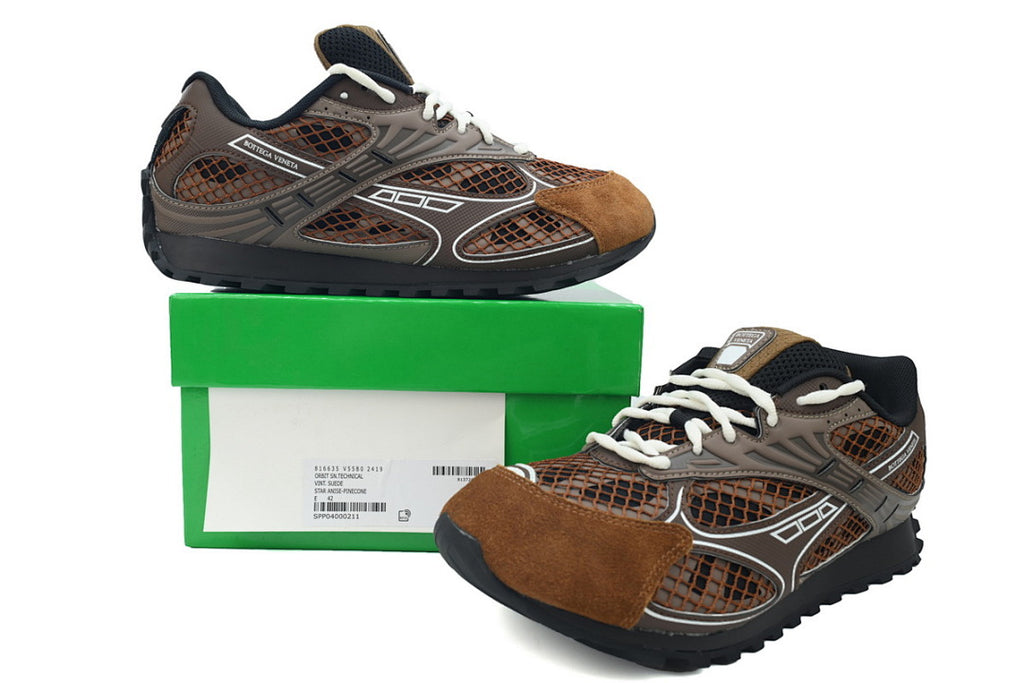 Bottega Veneta Orbit Low-Top Casual Running Shoes Brown Size 36-47