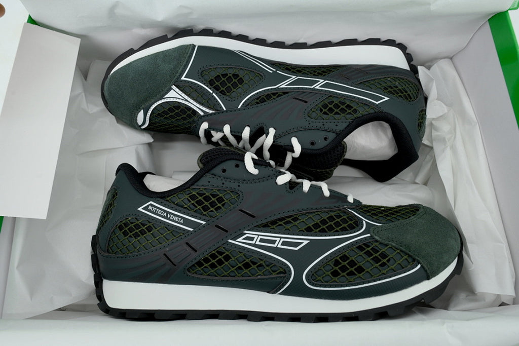 Bottega Veneta Orbit Low-Top Casual Running Shoes Dark Green Size 36-47