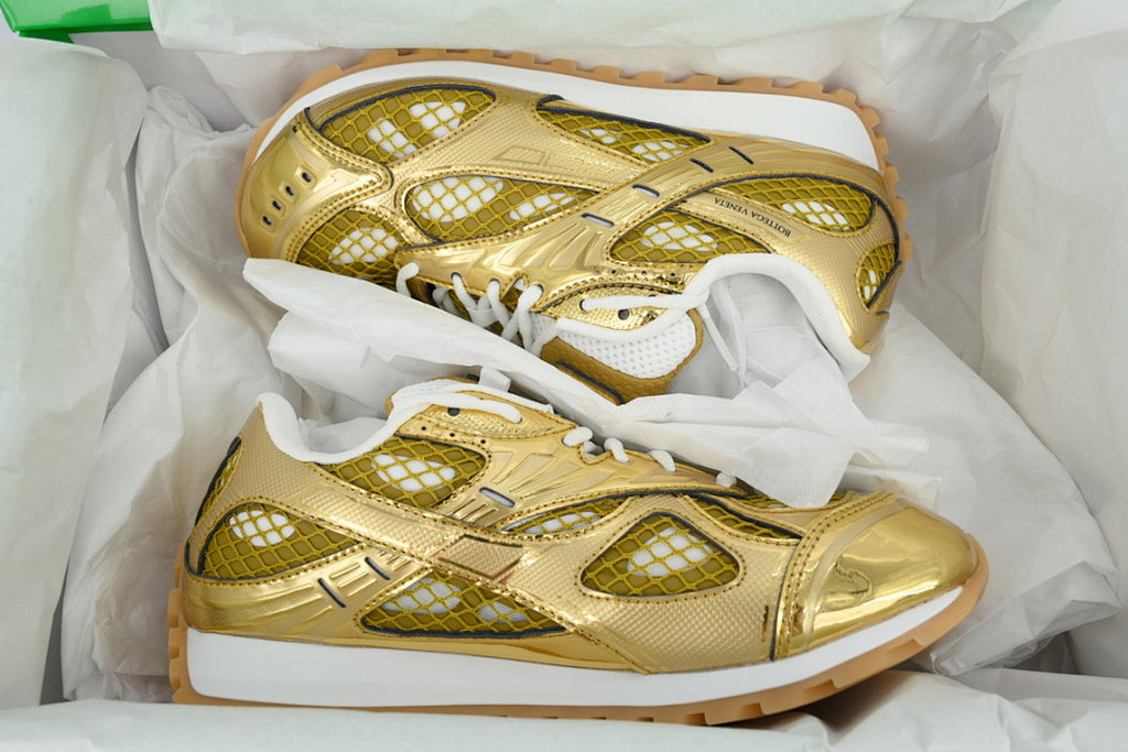 Bottega Veneta Orbit Low-Top Casual Running Shoes Gold Size 36-47