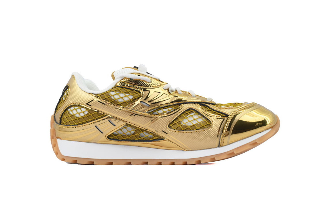 Bottega Veneta Orbit Low-Top Casual Running Shoes Gold Size 36-47