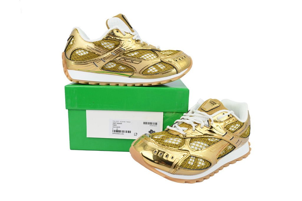 Bottega Veneta Orbit Low-Top Casual Running Shoes Gold Size 36-47