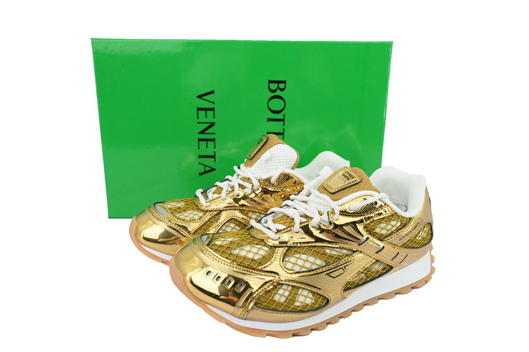 Bottega Veneta Orbit Low-Top Casual Running Shoes Gold Size 36-47